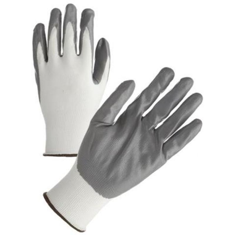 Guanto in Nitrile Spalmato Grigio TG 10