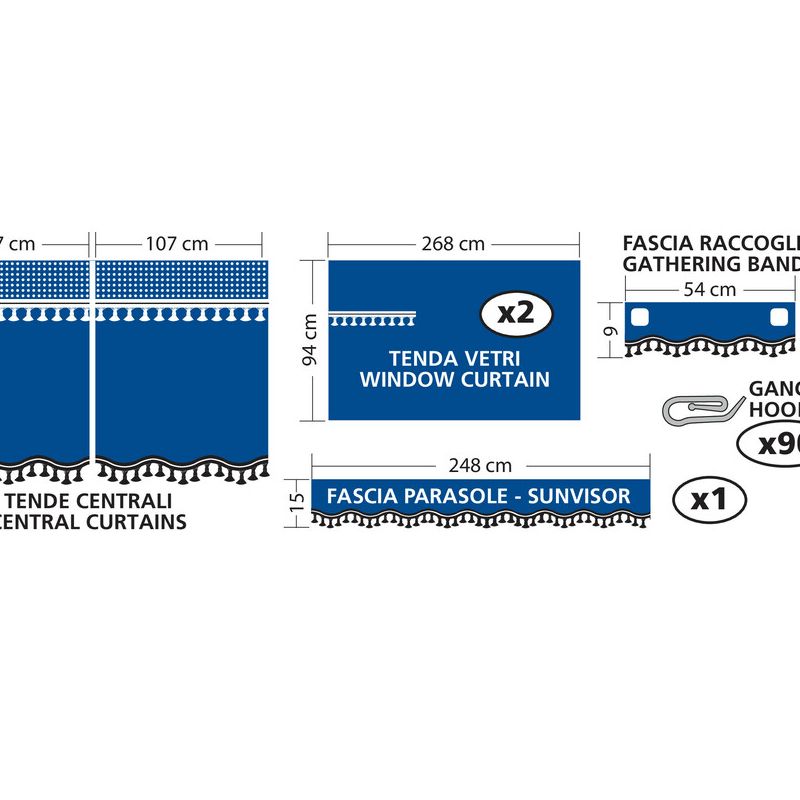 SET TENDE PREMIERE BEIGE, PER CAMION - Image 3